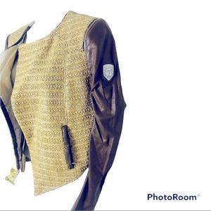 Rudsak Leather and Tweed Cropped Jacket